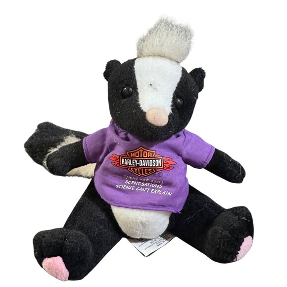 Harley-Davidson Other - Vintage 1999 Harley-Davidson "Starke" The Skunk Plush Bean Bag Toy Black/White W